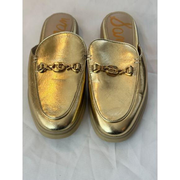 Sam Edelman Kira Mule Gold Metallic Size US 7.5 /  EU 38 NWOT . - Picture 1 of 6